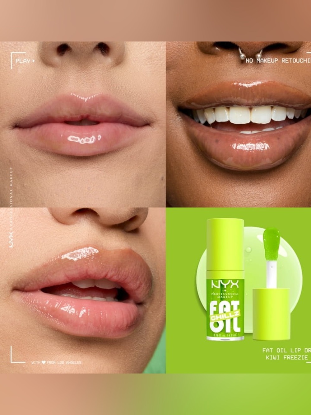 NYX Professional Makeup Fat Oil Chillz Lip Gloss, 12hr Hydration, Kiwi Freezie - Picture 4 of 6